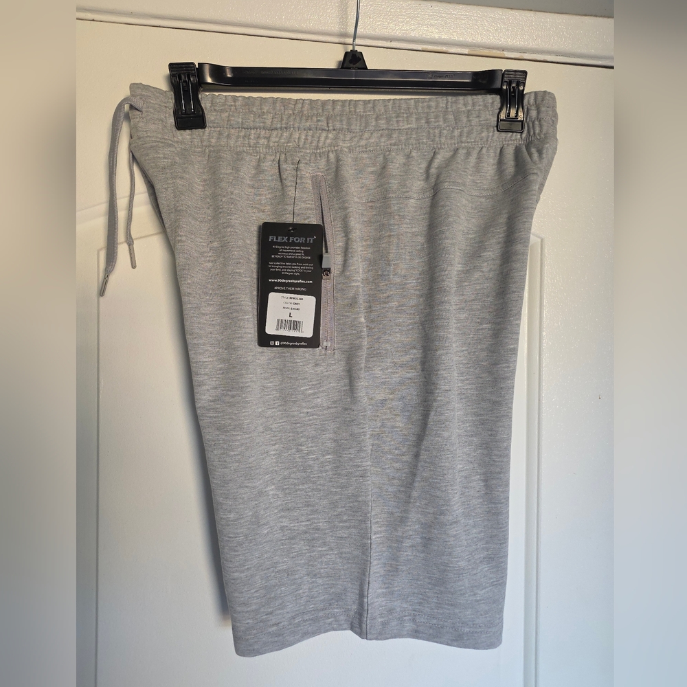 Men's Gray French Terry Athletic Shorts 90 Degrees Triblend